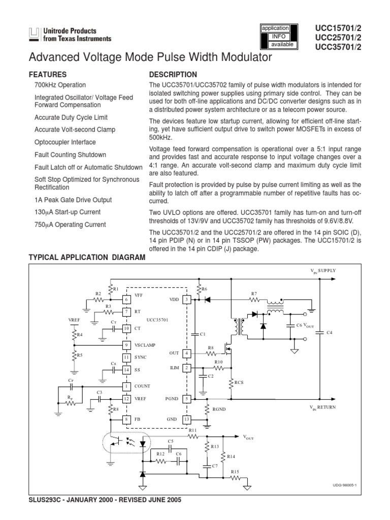 Advanced Voltage Mode Pulse Width Modulator: Description Features ...
