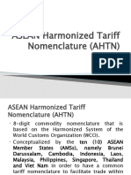 ASEAN Harmonized Tariff Nomenclature (AHTN)