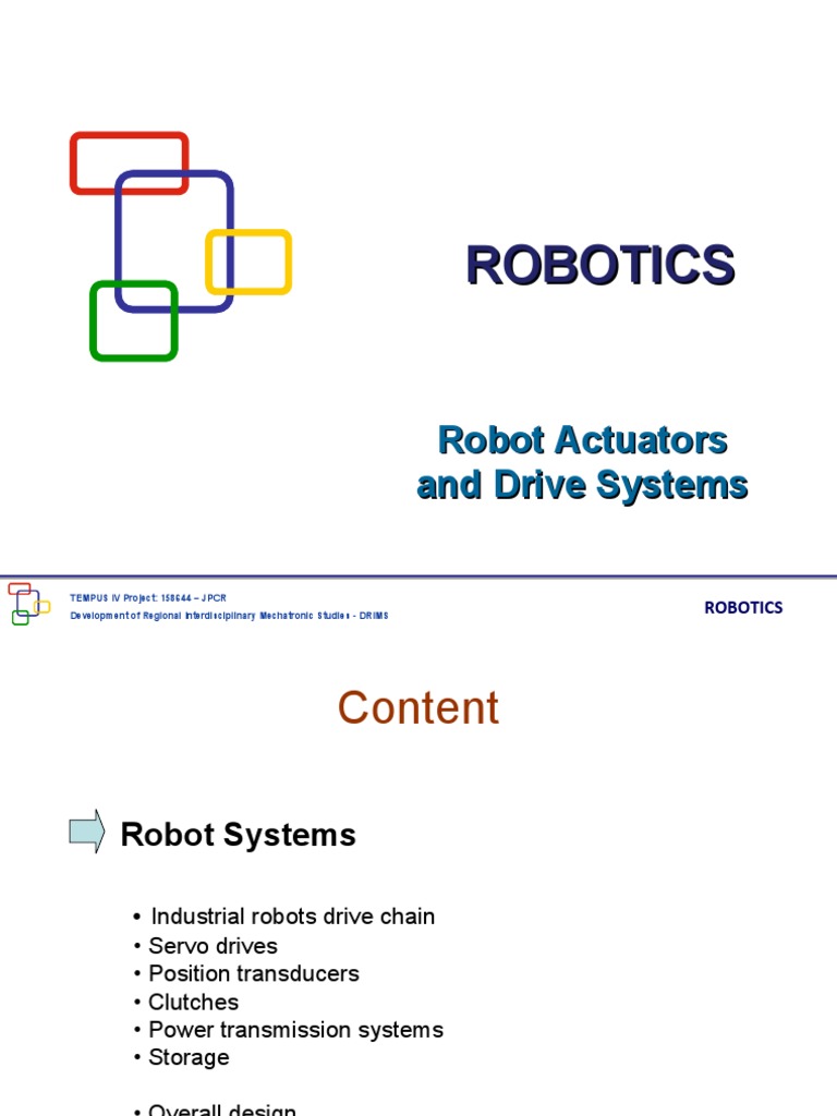 2 Robot Actuators And Drive Systems Pdf Electric Motor Actuator