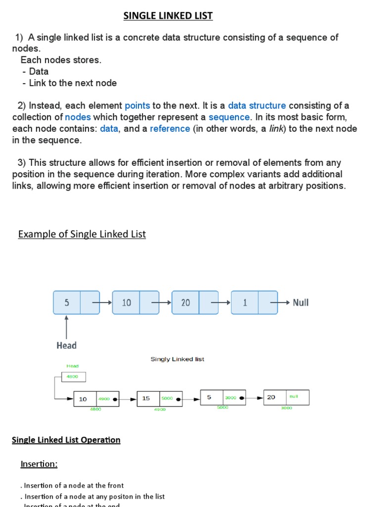 Single Linked List | PDF | Data Management | Computer Data