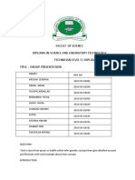 Facult of Science Diploma in Science and Laboratory Technology Technician Level 5 (Diploma 1) Title: Group Presentation