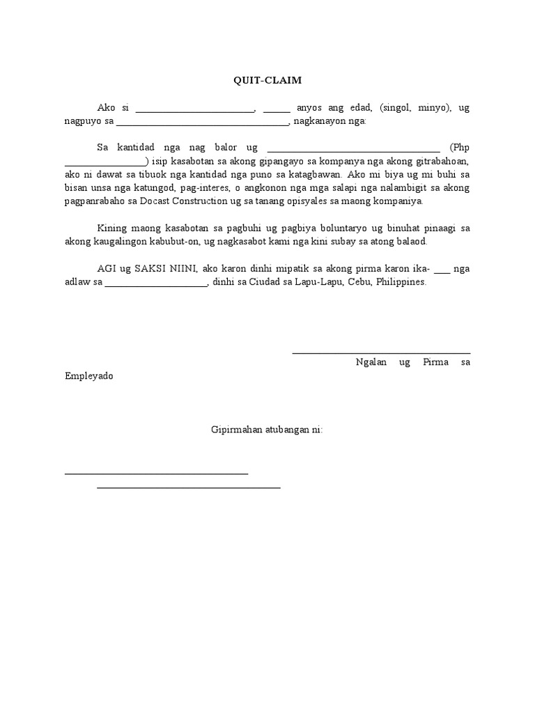 Quit Claim | PDF