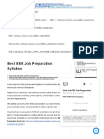 Best EEE Job Preparation Syllabus 2020 _ EEE Job Preparation