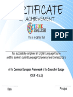 Of Achievement: (C.E.F - C.o.E)