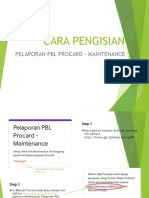 CARA PENGISIAN PELAPORAN PBL PROCARD - MAINTENANCE