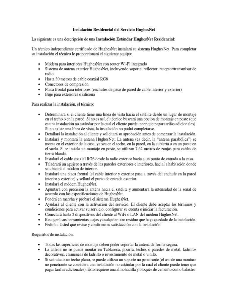 2019.09.04 HughesNet Mexico Residential Installation Guidelines ...