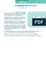 PDF FUERTAFIT - CARDIO HIIT CASA Nivel 5 PDF