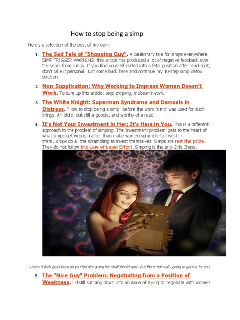 How To Stop Being A Simp: Not The Prize The Law of Least Effort | PDF