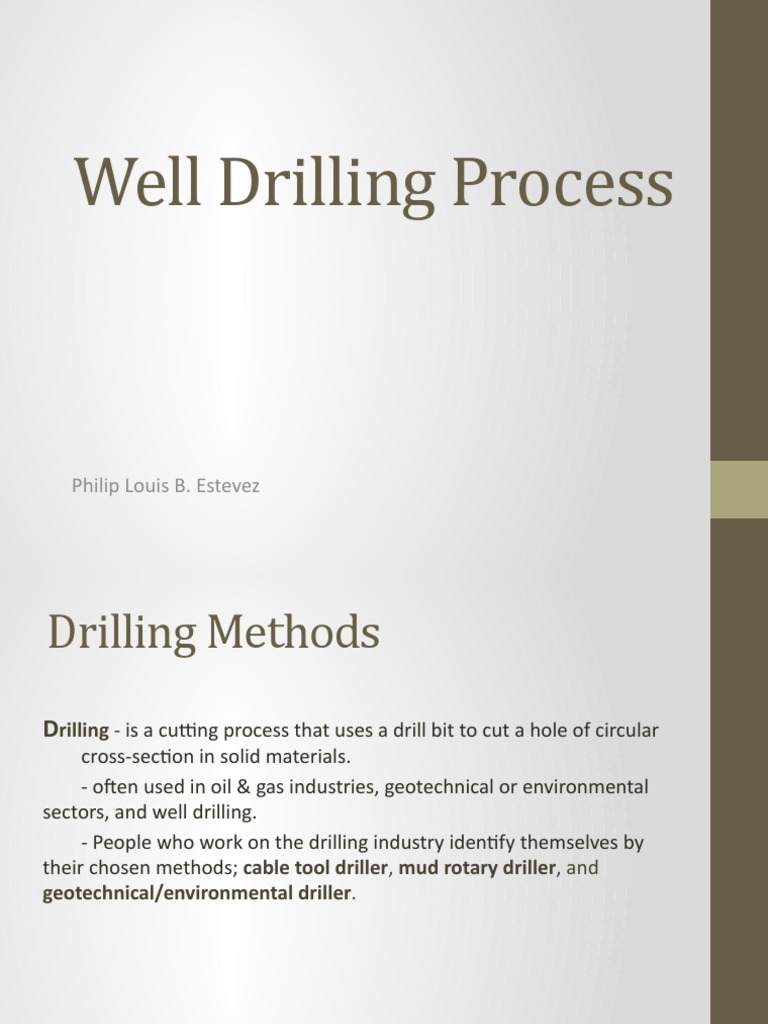 Overview of Well Drilling Methods | PDF | Drilling Rig | Casing (Borehole)