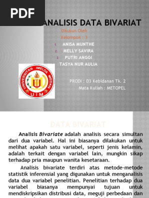 Analisis Data Bivariat Disusun Oleh Kelompok 3