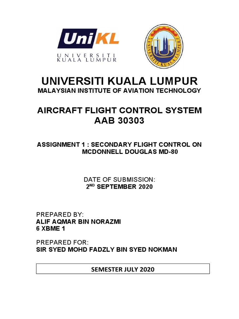 Secondary Flight Controls of MD-80 | PDF | Aileron | Flight Control ...