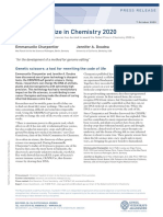 The Nobel Prize in Chemistry 2020: Emmanuelle Charpentier Jennifer A. Doudna