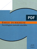 Emile Durkheim - Sociologijos Metodo Taisykles 2001 LT