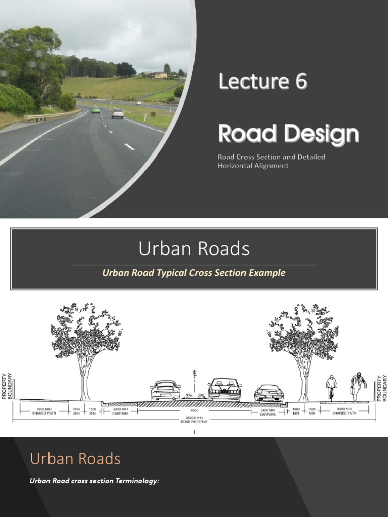 Urban and Rural Road Cross Sections | PDF | Road | Lane