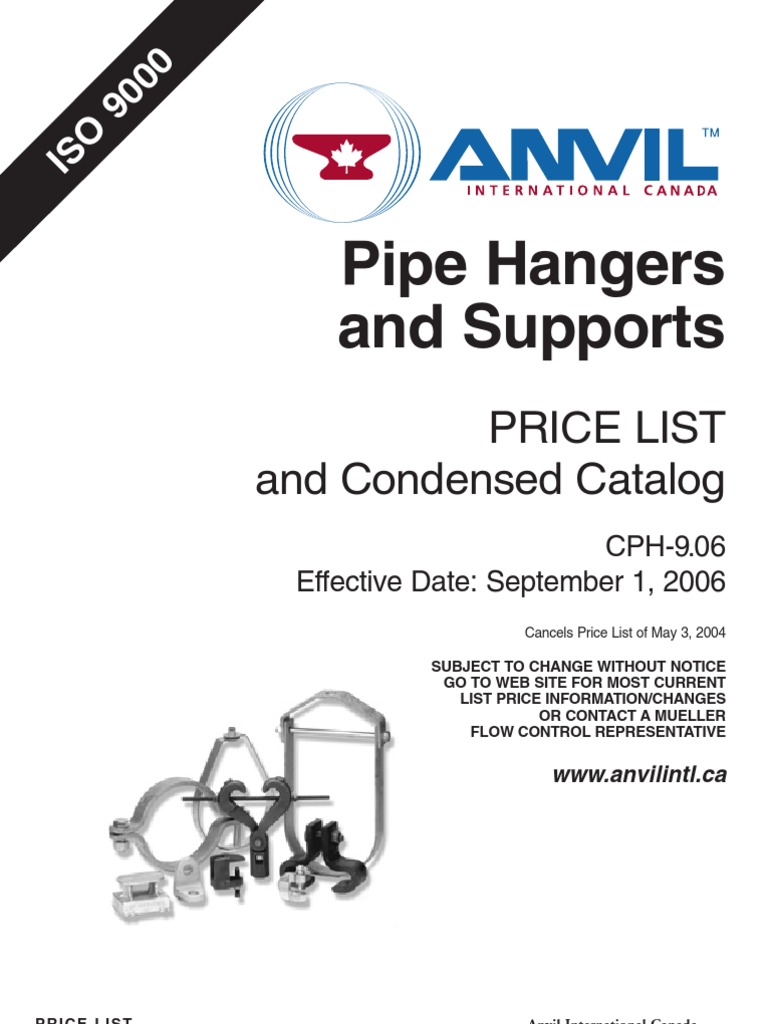 Anvil Pipe Hangers&Support Sept06 PDF Structural Steel Pipe (Fluid Conveyance)
