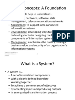 System Concepts: A Foundation: Chapter 1 Foundations of Information Systems in Business 1