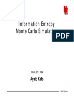 Information Entropy Monte Carlo Simulation