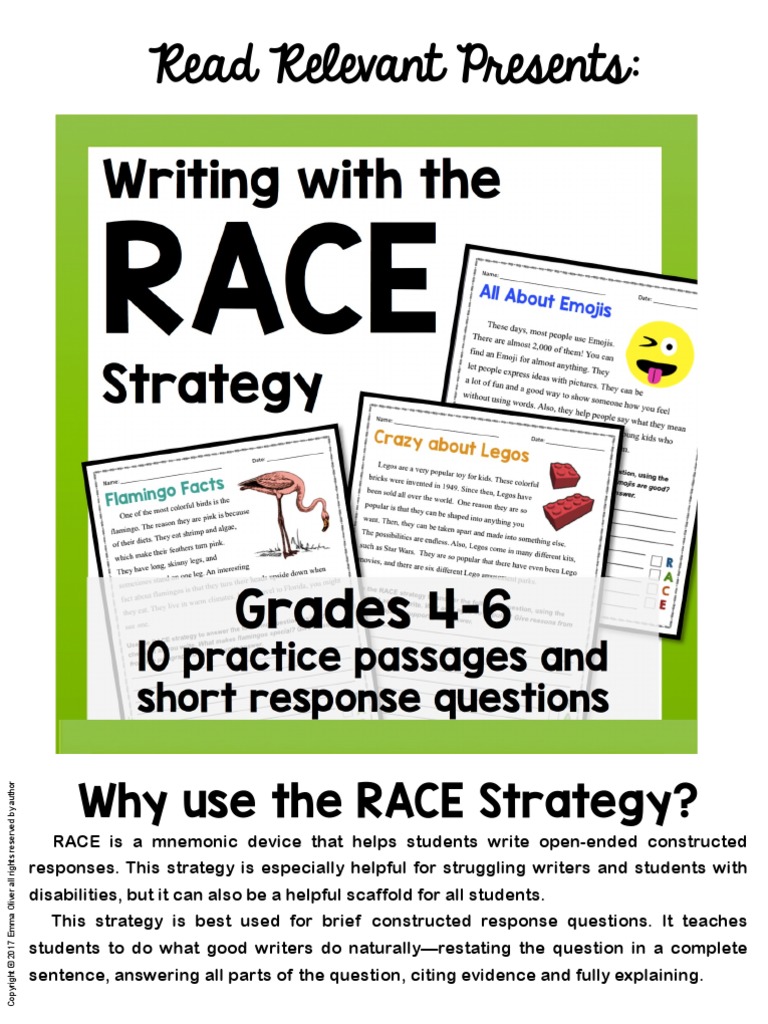 RACE Strategy PDF | PDF | Reason | Question