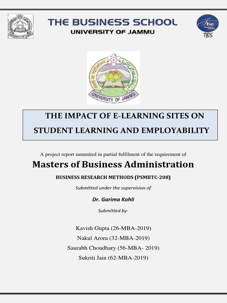 The Impact of E-Learning On Student Learning and Employability | PDF ...
