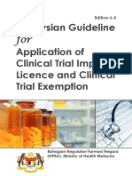 Malaysian Guideline for Application of Clinical Trial Import Licence & Clinical Trial Exemption, 6th Ed