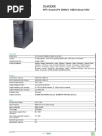 Product Data Sheet: APC Smart-UPS 3000VA USB & Serial 120V