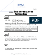 Safety Recall R09 / NHTSA 15V-115 Fuel Pump Relay: 2012 - 2013 (WD) Dodge Durango (WK) Jeep Grand Cherokee