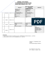 Jadwal Tata Muka