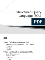 Structured Query Language (SQL) : It9 - Adbms