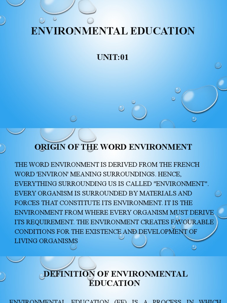 Understanding Environmental Education | PDF | Sustainability | Natural ...