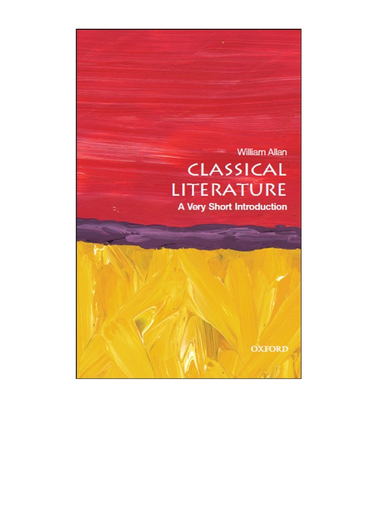 Very Short Introductions 382) Allan, William - Classical Literature image