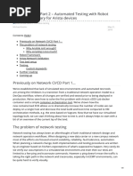 Network CICD Part 2 Automated Testing With Robot Framework Library For Arista Devices