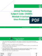 Chemical Technology Subject Code: CH2001 Module II-Lecture 2 Urea Production