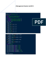 Python Data Base Management System Lab NO 1