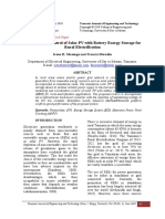 Modeling and Control of Solar PV With Battery Energy Storage For Rural Electrification