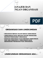 Manajer Dan Lingkungan Organisasi