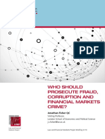 Who Should Prosecute Fraud, Corruption and Financial Markets Crime?