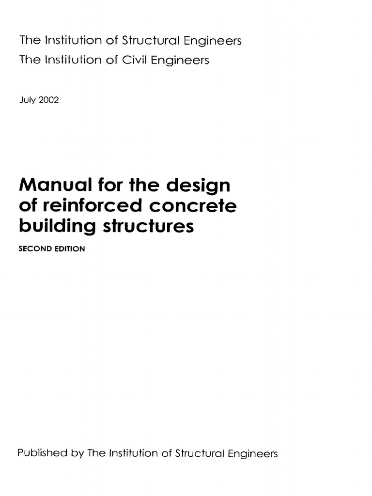 Manual For The Design of Reinforced Concrete Building Structures ...