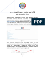 Ghid de Accesare Si Utilizare A Platformei UPB de Cursuri - Studenti