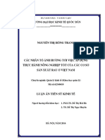 Luận án tiến sĩ Kinh tế - Các nhân tố ảnh hưởng tới việc áp dụng thực hành nông nghiệp tốt của các cơ sở sản xuất rau ở Việt Nam - 1205174 PDF