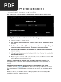 Recuitement Process in Space X