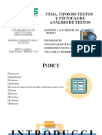 Tipos de Textos y Analisis de Textos