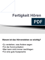 Fertigkeit Hören