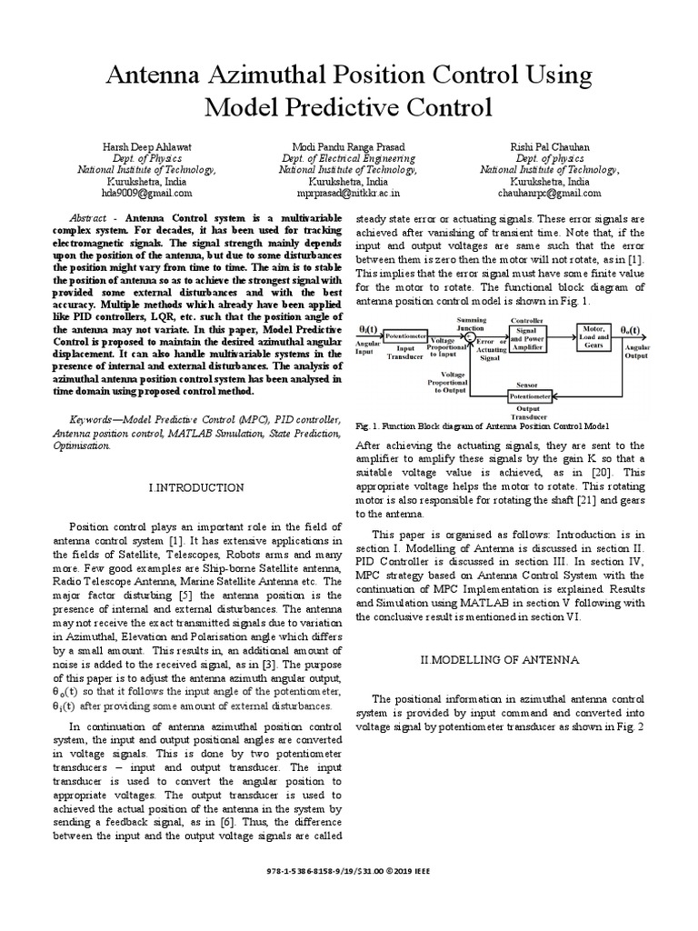 Antenna Pos PDF | PDF | Control Theory | Amplifier