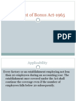 Payment of Bonus Act-1965