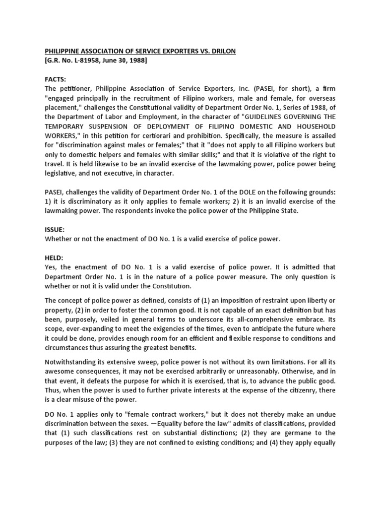 (CONSTI 2) Police Power | PDF | Eminent Domain | Police Power (United ...