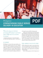 Philippines Strengthening Public Service Delivery in Education