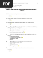 Data Collection Methods: Introduction and Interviews - Test Bank