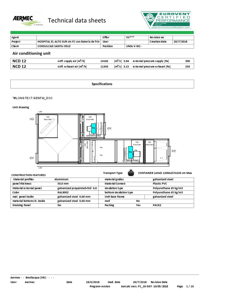 NCD 12 Technical Data Sheet | PDF | Ac Power Plugs And Sockets | Humidity