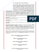 ACTO NOTARIAL DE NO CONVIVENCIA - JULIO ALEJANDRO DE LA CRUZ ESTRELLA y MIKELVY YUBELI BISONO CRUZ