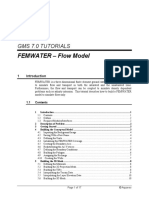 FEMWATER - Flow Model: Gms 7.0 Tutorials